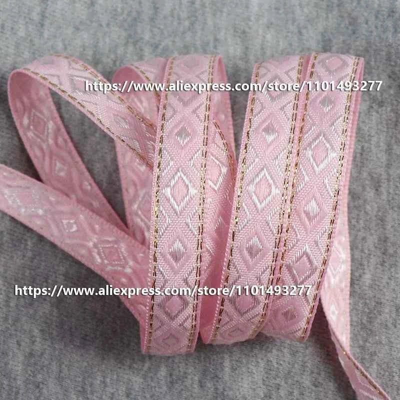 12mm Vintage Ethnic Embroidery Jacquard Ribbon - Decorative Webbing Tape for Bags & Clothing