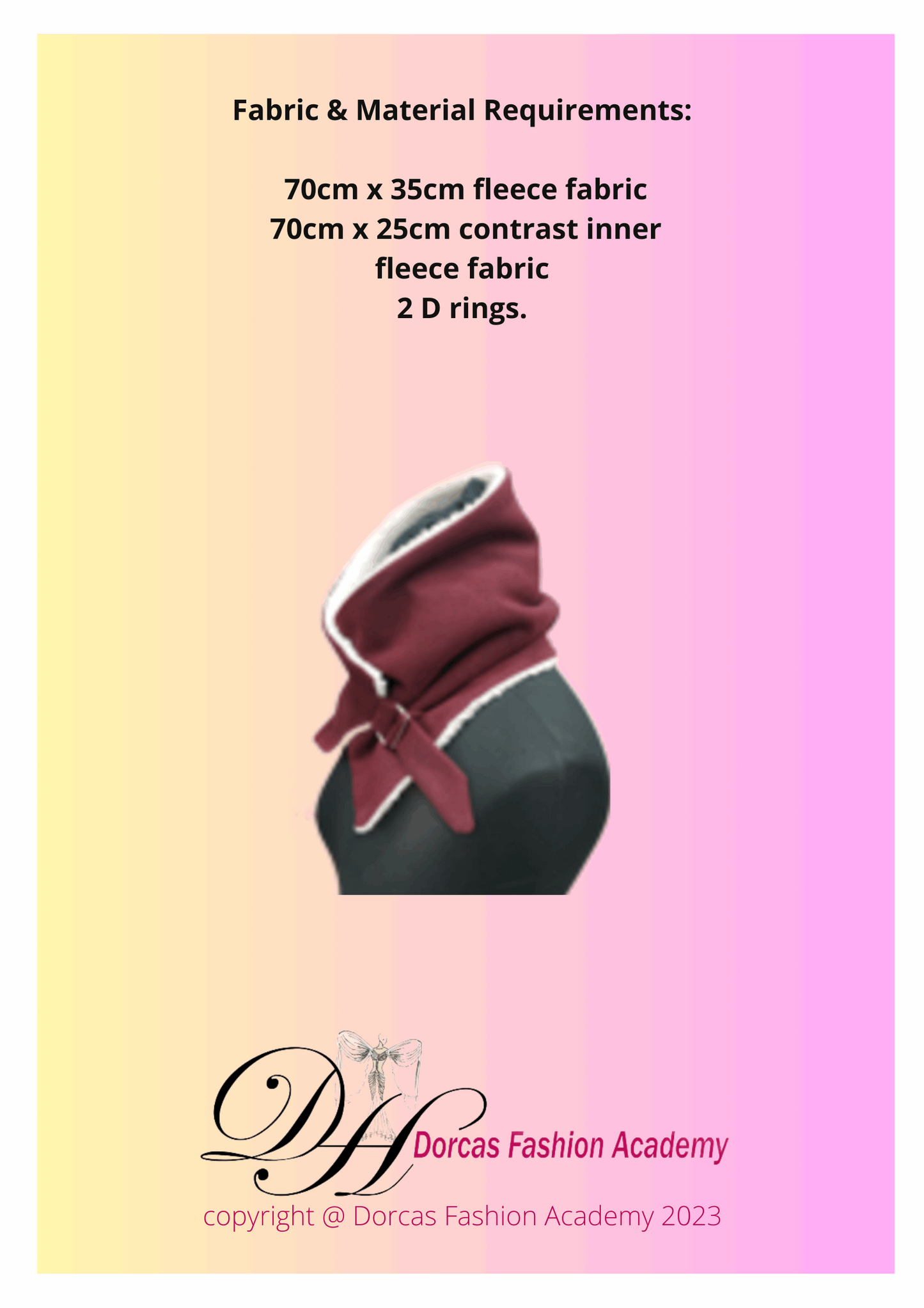 EASY SNOOD SCARF -  SEWING PDF PATTERN & INSTRUCTIONS