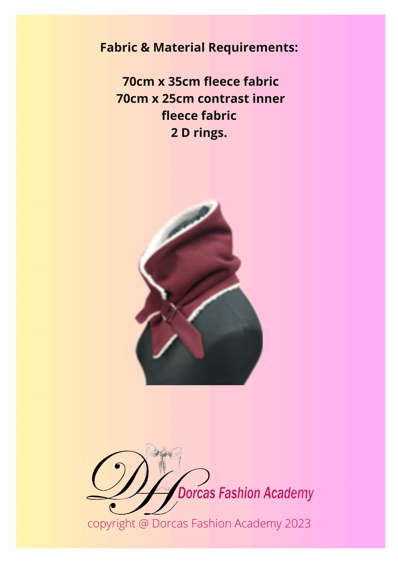 EASY SNOOD SCARF -  SEWING PDF PATTERN & INSTRUCTIONS