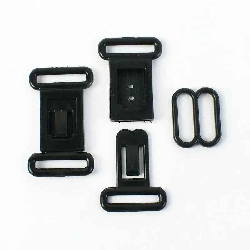 30 or 50 Pieces Plastic Bra Buckles 12.5mm - Adjustable Strap Clasps for Lingerie & Swimwear