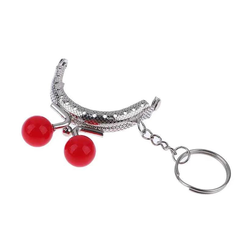 Metal Coin Purse Frame with Key Ring - Kiss Clasp Lock for Small Purses & Pouches