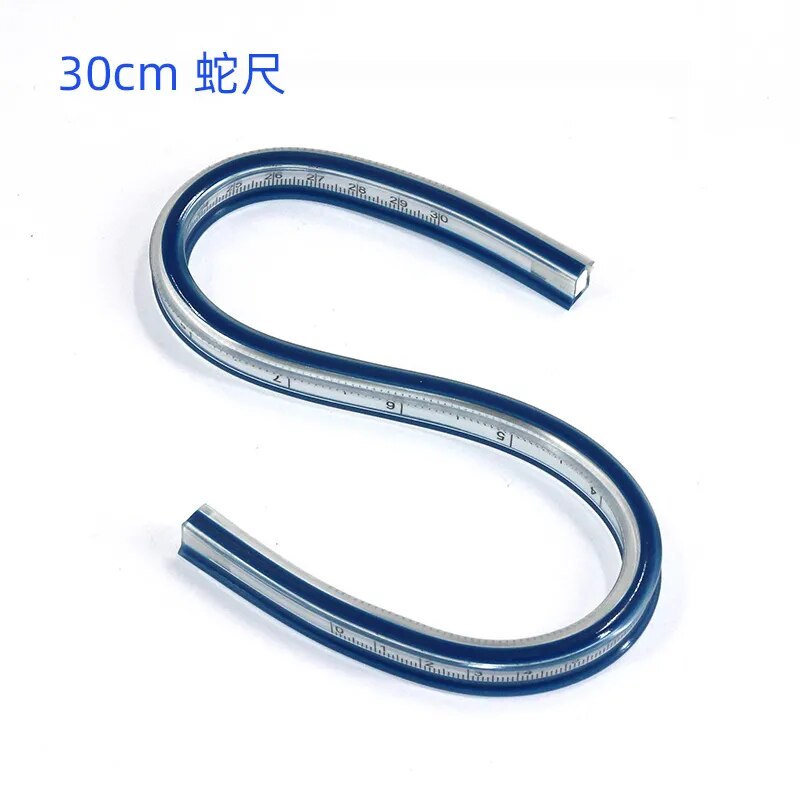 Flexible Curve Ruler  - Pattern Drafting Tool - Serpentine Plastic  30cm