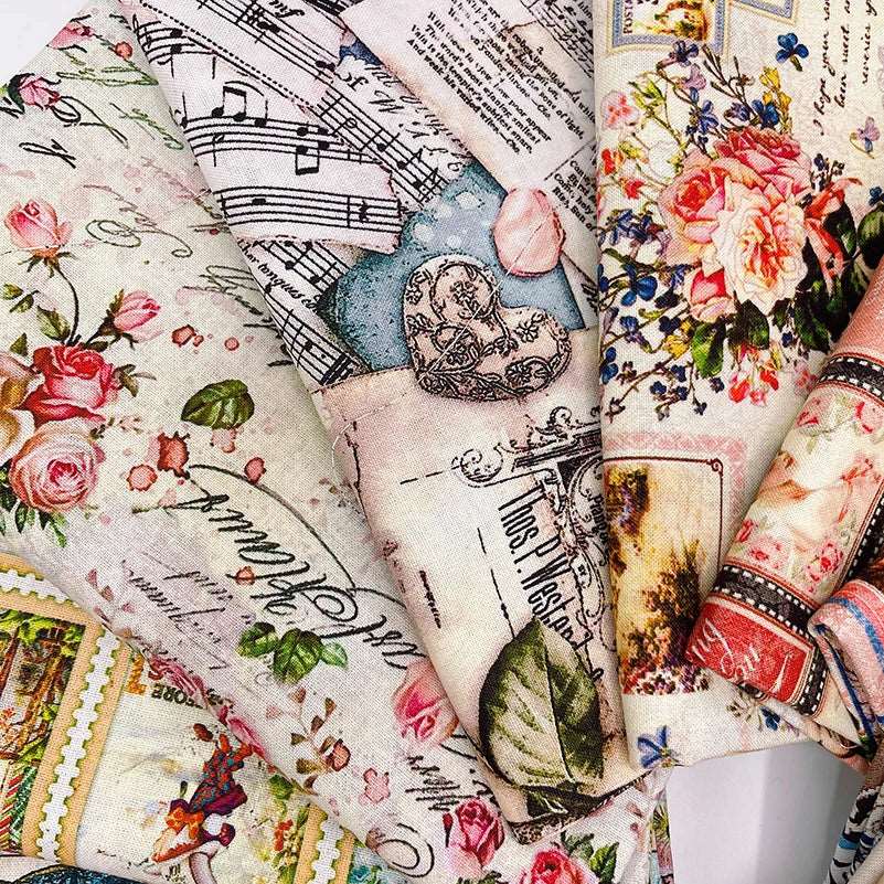 Cotton Printed canvas Fabric 50cm x 110cm