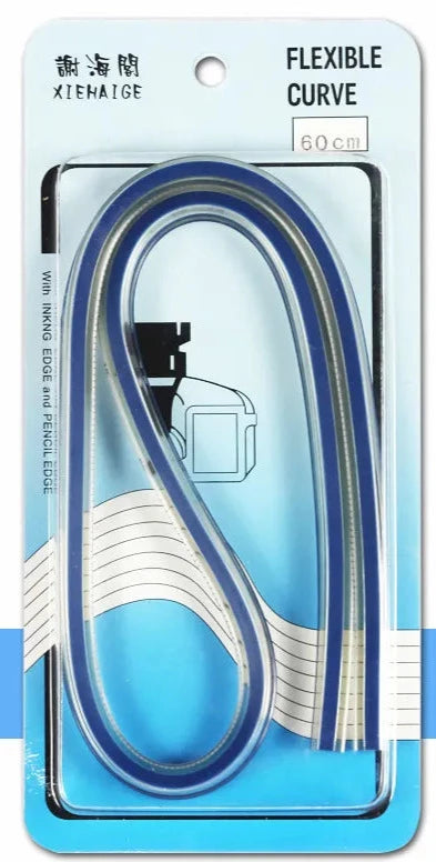 Flexible Curve Ruler  - Pattern Drafting Tool - Serpentine Plastic  30cm