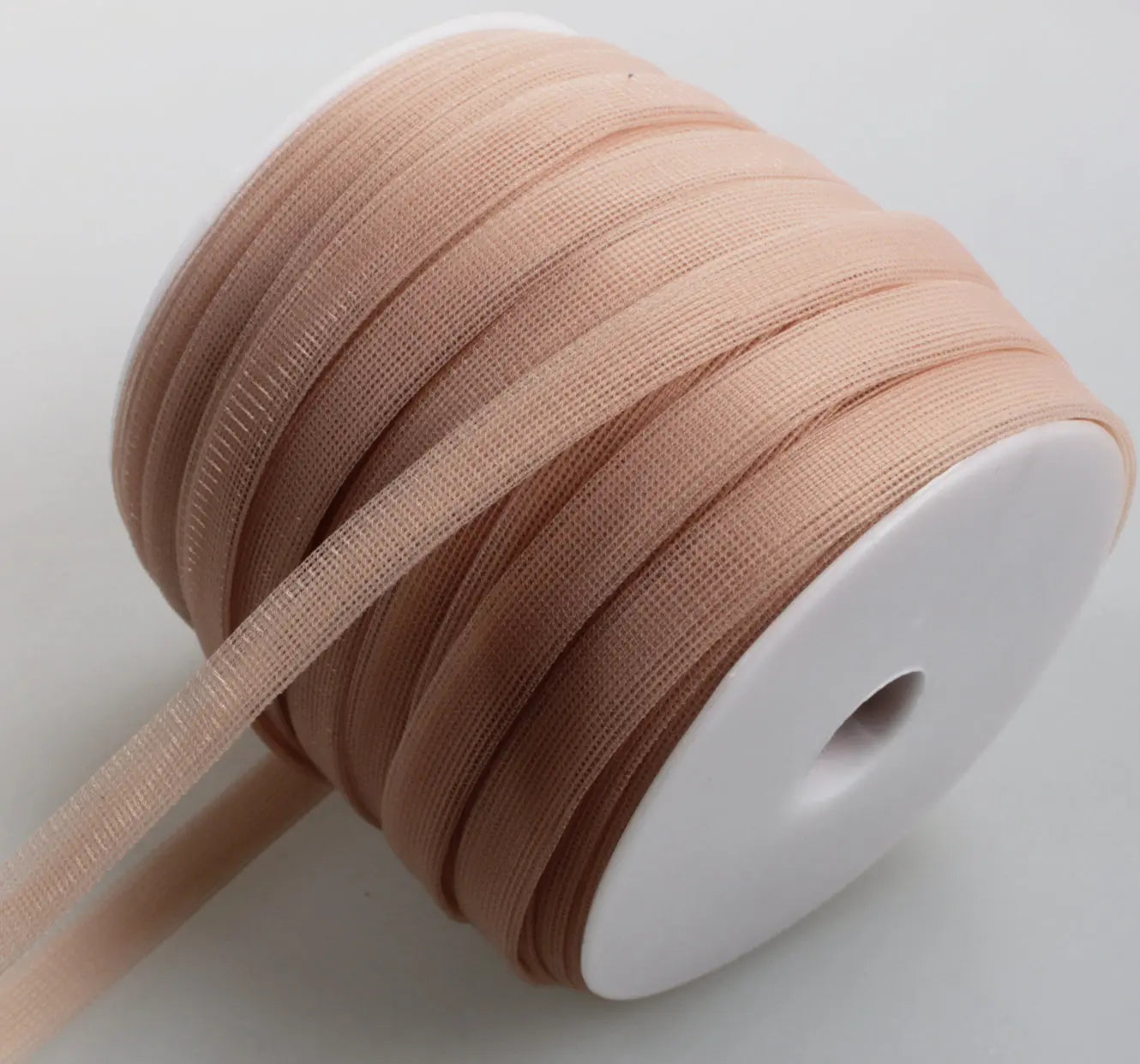 Mesh Binding Ribbon 10 Yards - 9mm Sheer Fold-Over Binding for Transparent Garments & Corsets