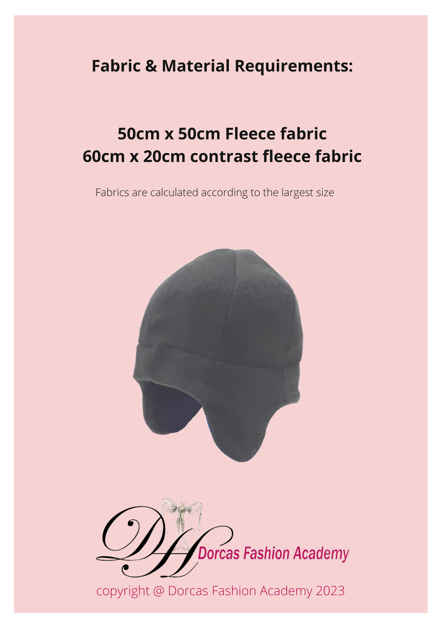 KIDS AVIATOR HAT - SEWING PDF PATTERN AND INSTRUCTIONS 2-8 YEARS