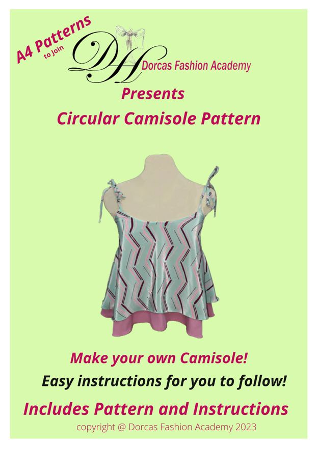 LADIES CIRCULAR CAMISOLE PDF SEWING PATTERN & INSTRUCTIONS