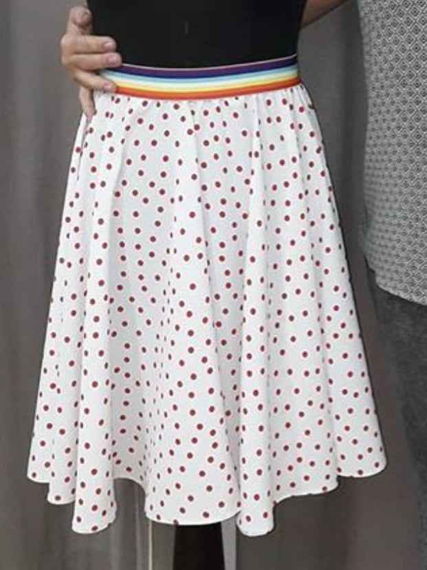 Ladies/Girls Elasticated Circle Skirt PDF Sewing Pattern & Instructions - All Sizes