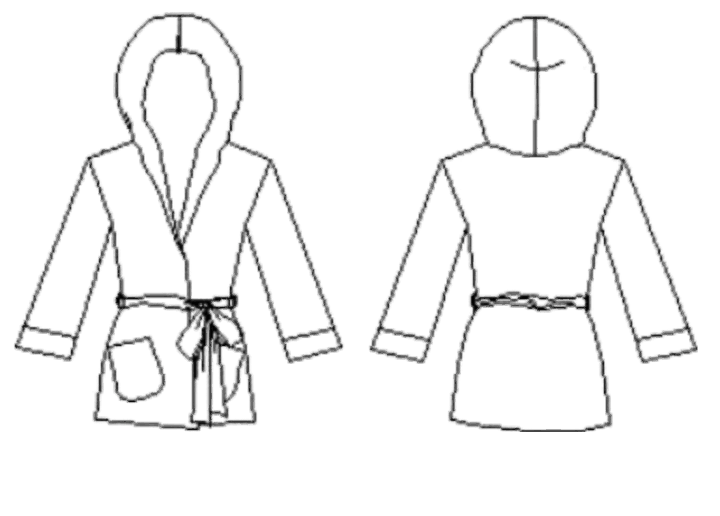 BABY TODDLER DRESSING GOWN/ BATH ROBE 3M TO 24M PDF SEWING PATTERNS & INSTRUCTIONS