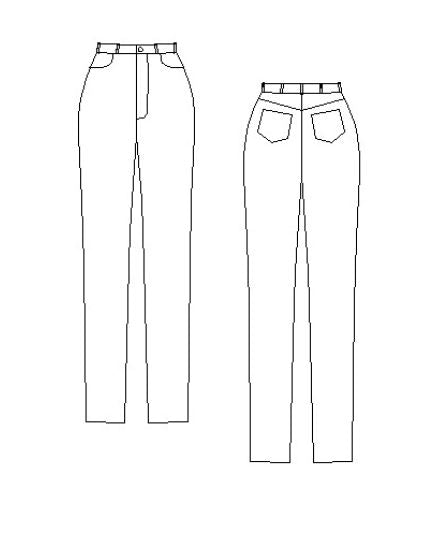 ladies jeans pdf sewing pattern