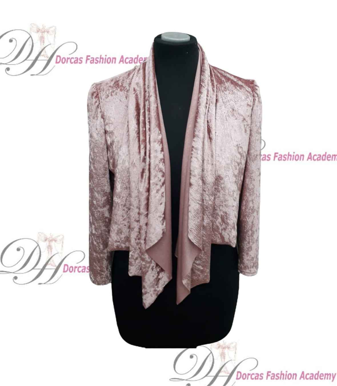 Ladies Short Waterfall Jacket PDF Sewing Pattern & Tutorial - XXS-XL