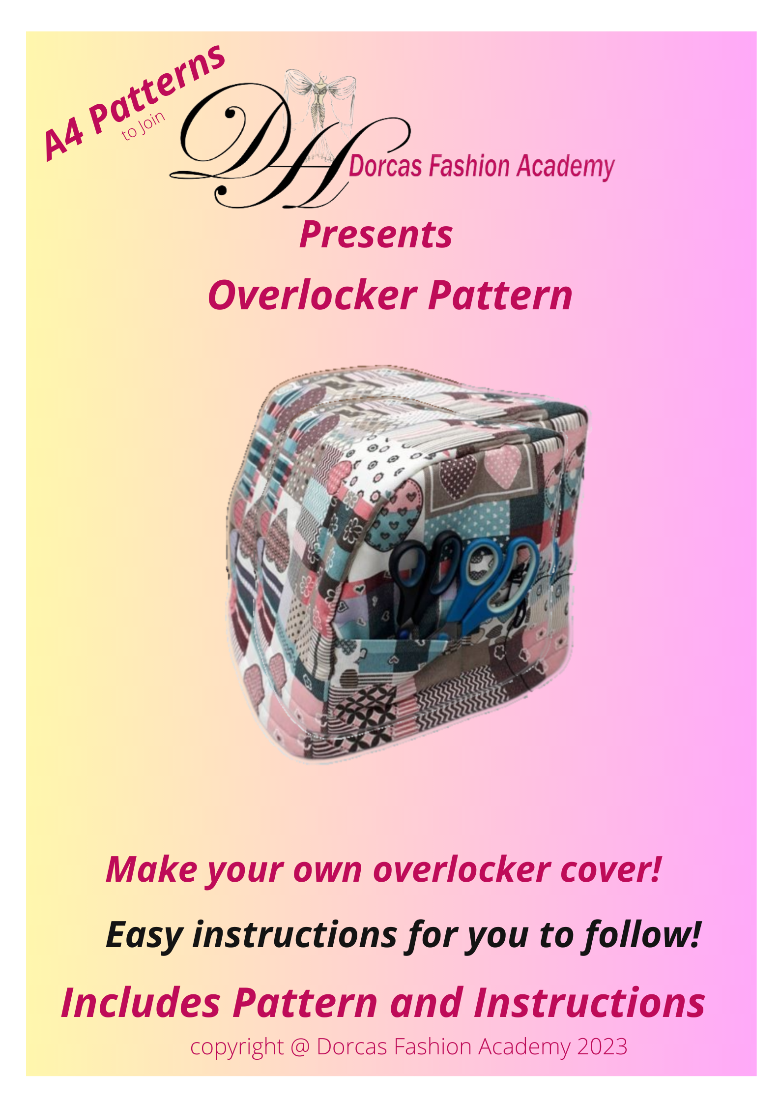 OVERLOCKER/SERGER COVER - SEWING PDF PATTERNS AND INSTRUCTIONS