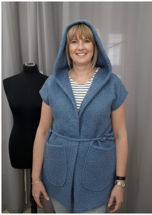 Ladies Sleeveless Hoodie PDF Sewing Pattern & Instructions - S-L