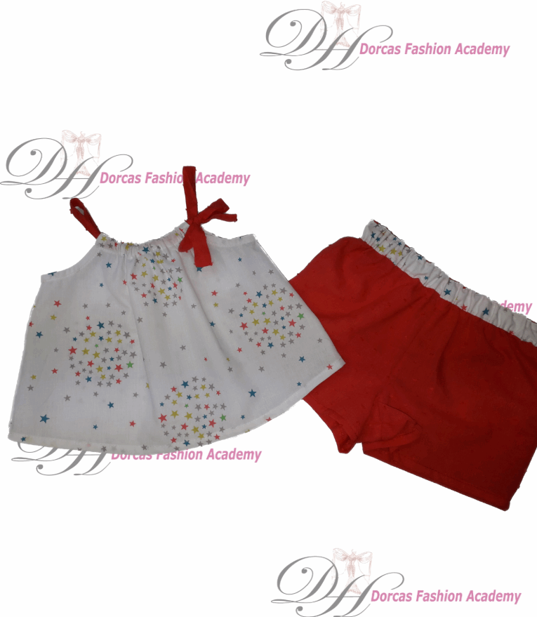 GIRLS TOP AND SHORTS PDF SEWING PATTERN AND TUTORIAL 3m-24m & 2y