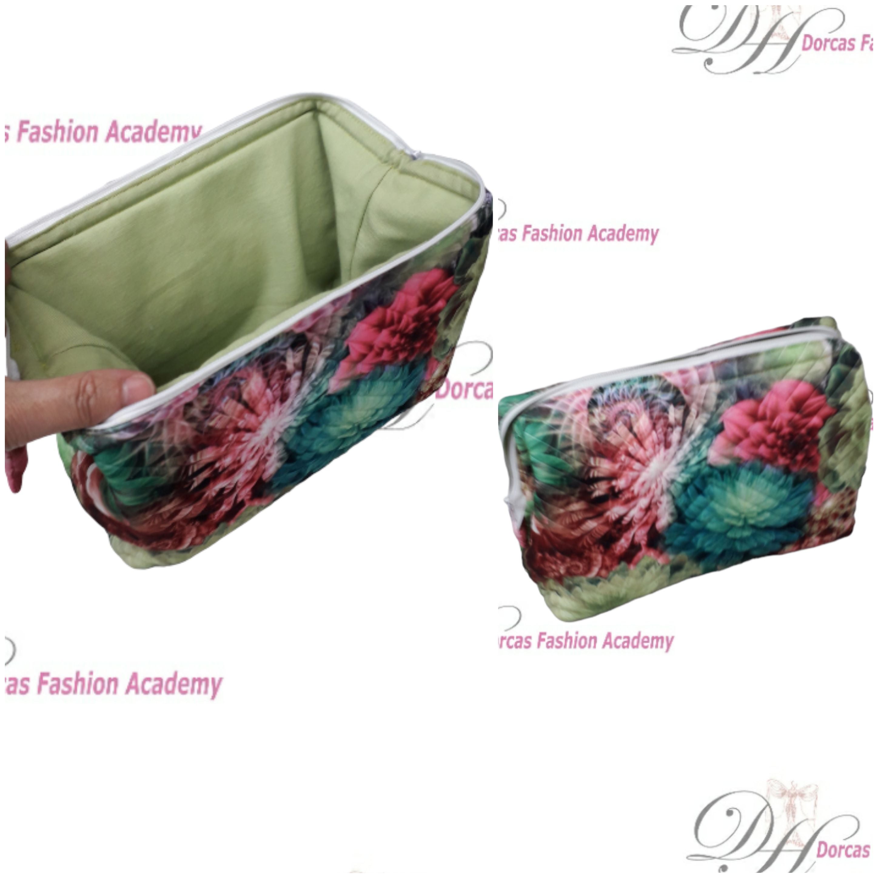 TOILETRIES BAG WITH INNER WIRE  - SEWING PDF PATTERNS AND INSTRUCTIONS