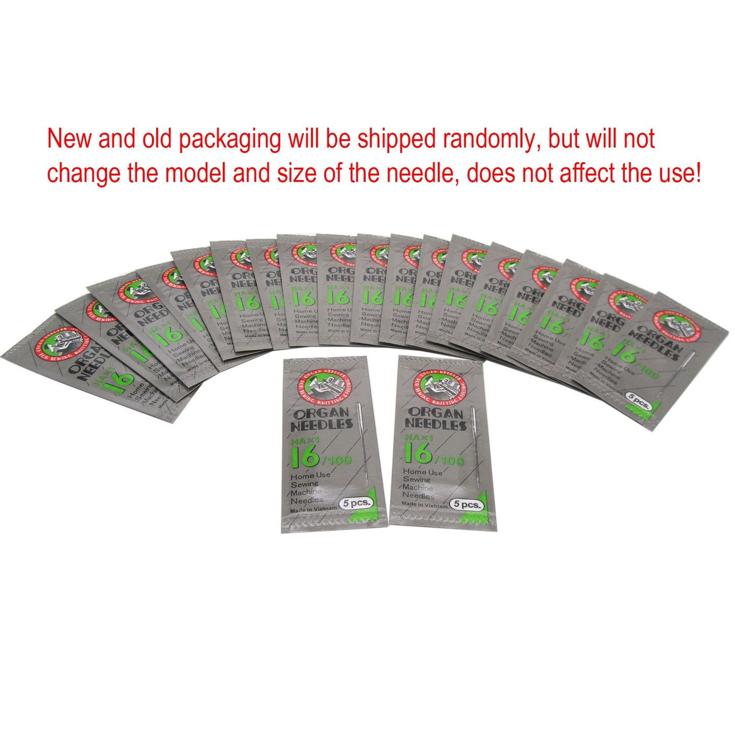 100pcs Organ Sewing Machine Needles - HAx1 130/705H for Domestic Machines (Singer, Brother, Janome)