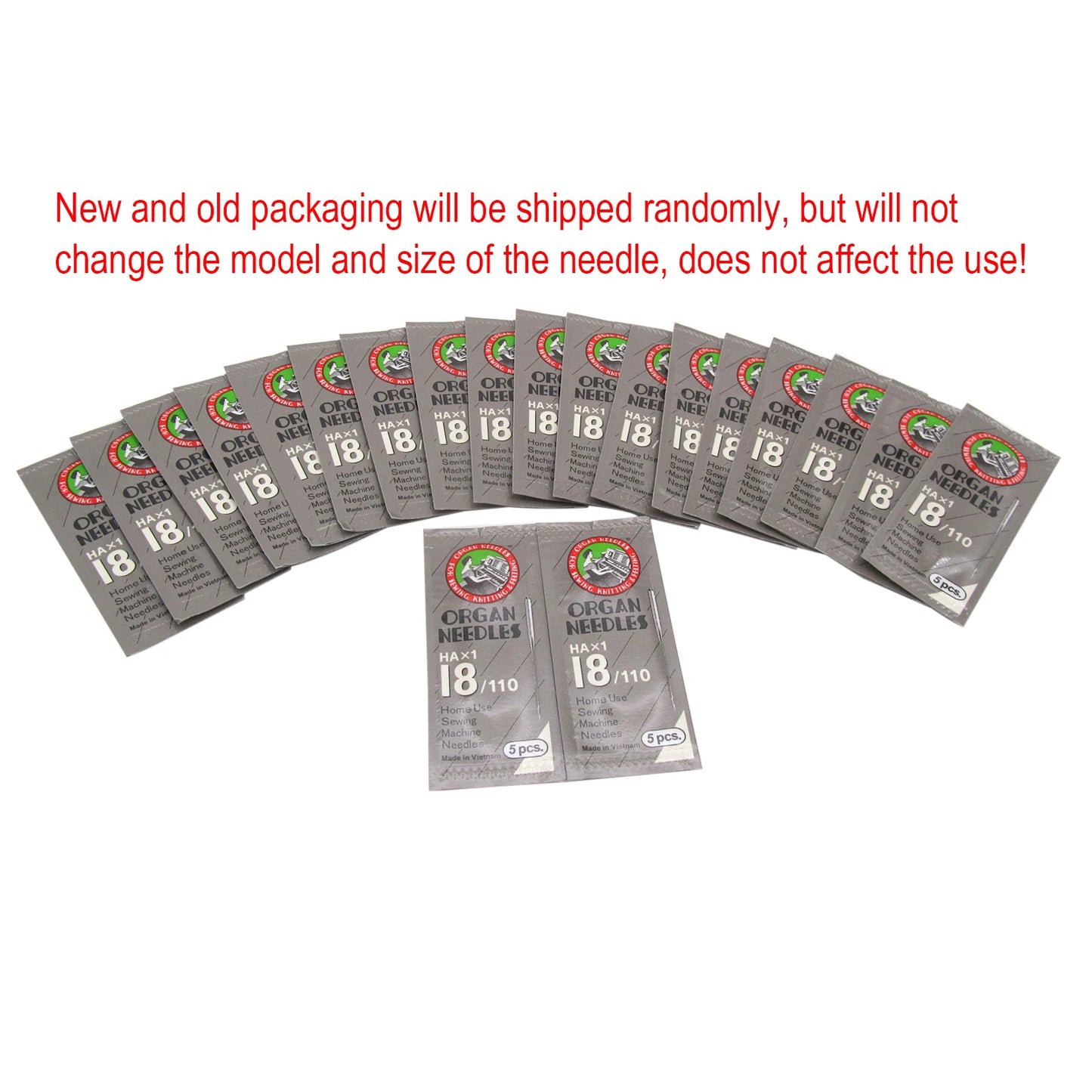 100pcs Organ Sewing Machine Needles - HAx1 130/705H for Domestic Machines (Singer, Brother, Janome)