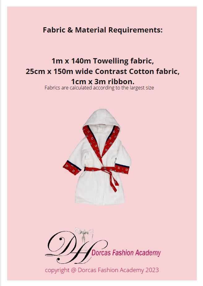 Baby Bath robe pdf sewing patterns