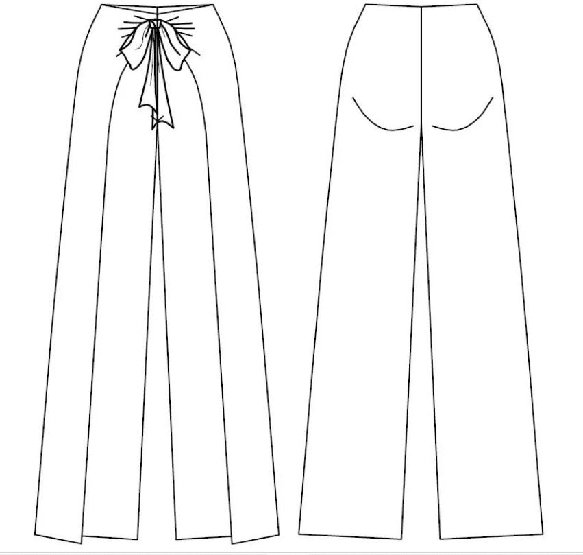 LADIES WRAP AROUND TROUSERS PDF SEWING PATTERN & INSTRUCTIONS S TO L