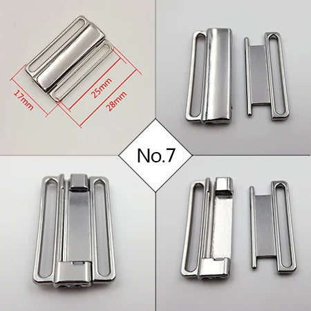 5 Sets Bra Front Closure Clips - Metal Clickers for Bras, Swimwear & Bikinis