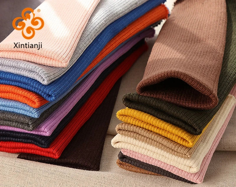 Spandex Jersey Cuff Ribbing Fabric - 20cm Wide Multiple Lengths for Sweatshirts & Sleeves
