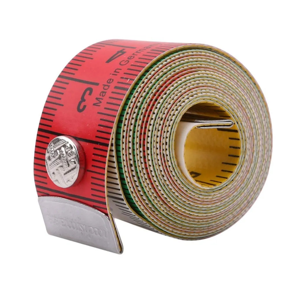 Measuring Tape for Tailor's & Dressmakers - Soft Tape with Snap Fasten