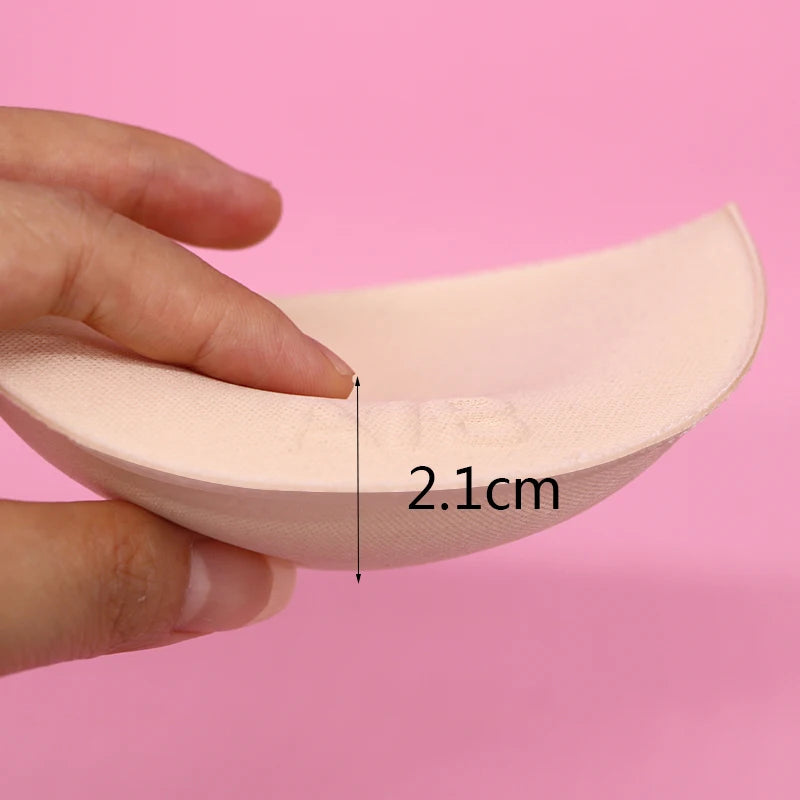 2-Pack Soft Sponge Bra Pads - Removable Push-Up Inserts for Bras, Bikinis & Swimsuits