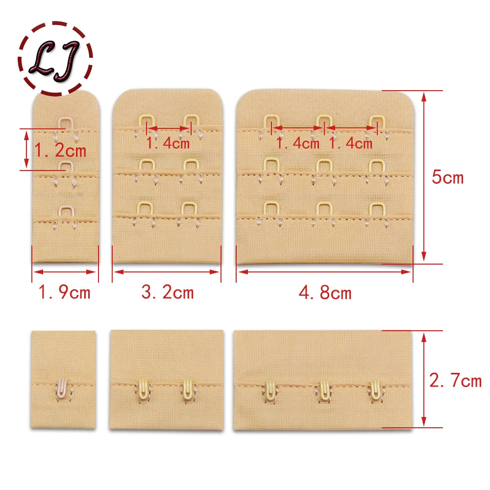 10 Sets Bra Hook & Eye Closures - 1, 2 or 3 Hook for Bra Making & Lingerie