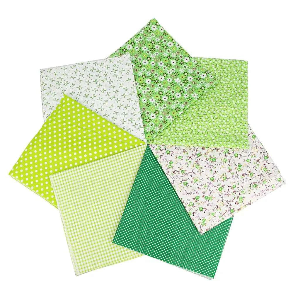 7-Pack Cotton Fabric Squares - Fat Quarters/Charm Packs for Quilting & Patchwork
