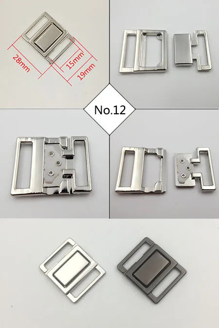 5 Sets Bra Front Closure Clips - Metal Clickers for Bras, Swimwear & Bikinis