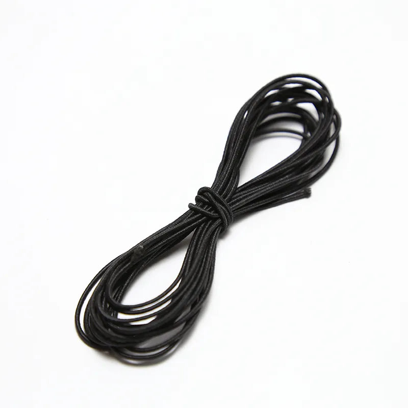 Round cord Elastic for sewing 1mm - 5mm black/white