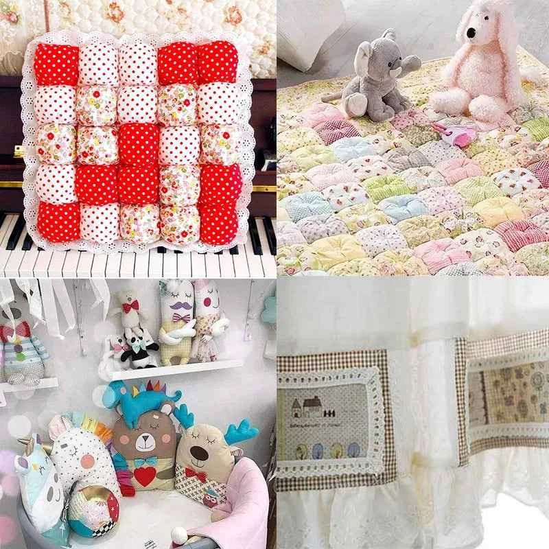 8-Pack Multicolor Cotton Fabric Squares - Printed Charm Packs for Quilting & Patchwork