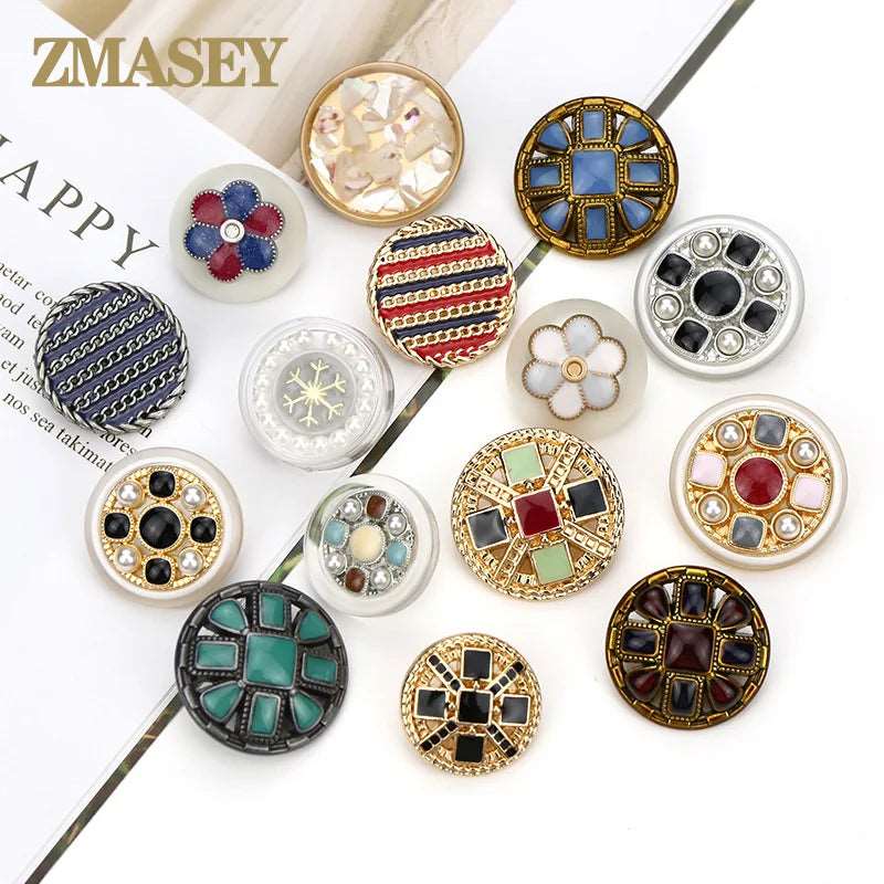 High-end Metal Buttons 5Pc 18/20/25MM