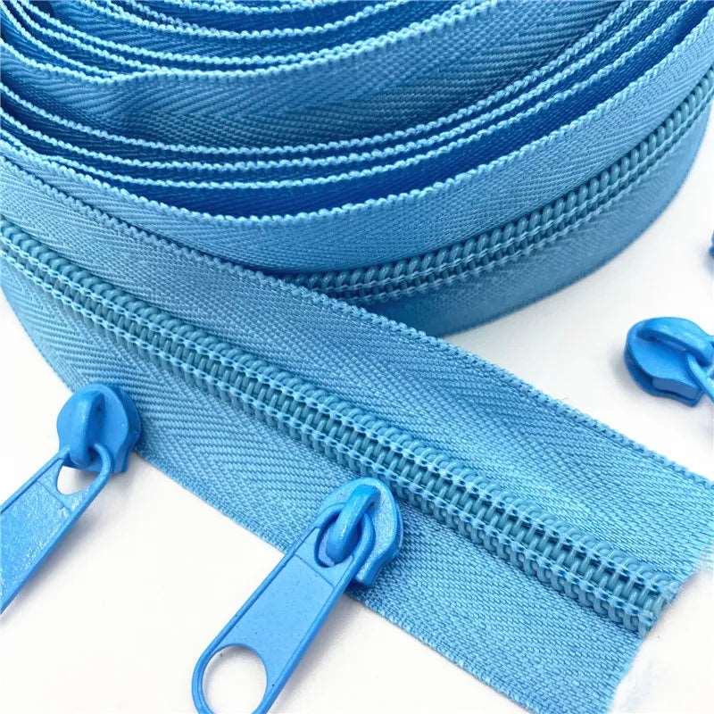 Nylon Zippers Rolls, 5# sold in 5 metre rolls - Auto-lock Zipper Slide