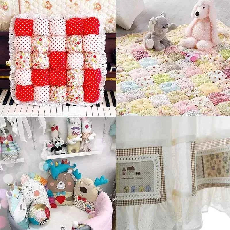 8-Pack Multicolor Cotton Fabric Squares - Printed Charm Packs for Quilting & Patchwork