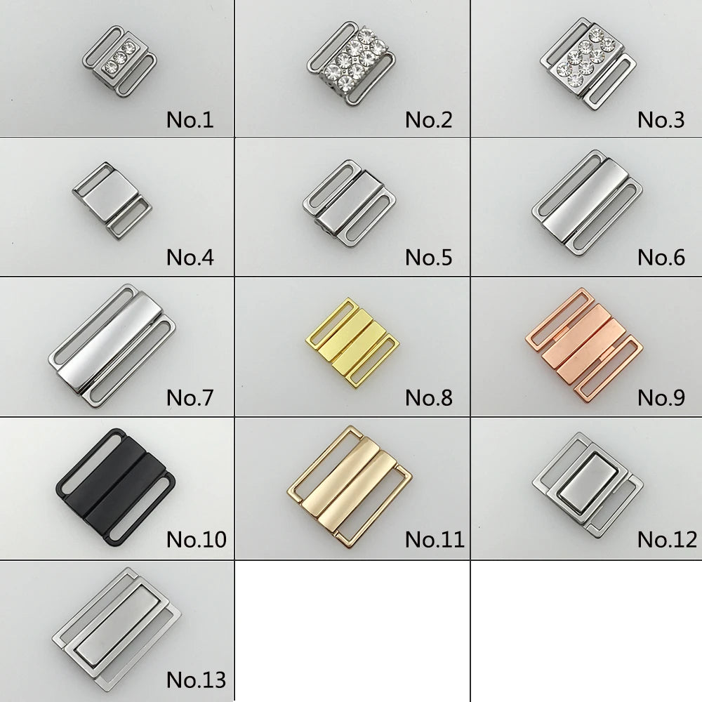 5 Sets Bra Front Closure Clips - Metal Clickers for Bras, Swimwear & Bikinis