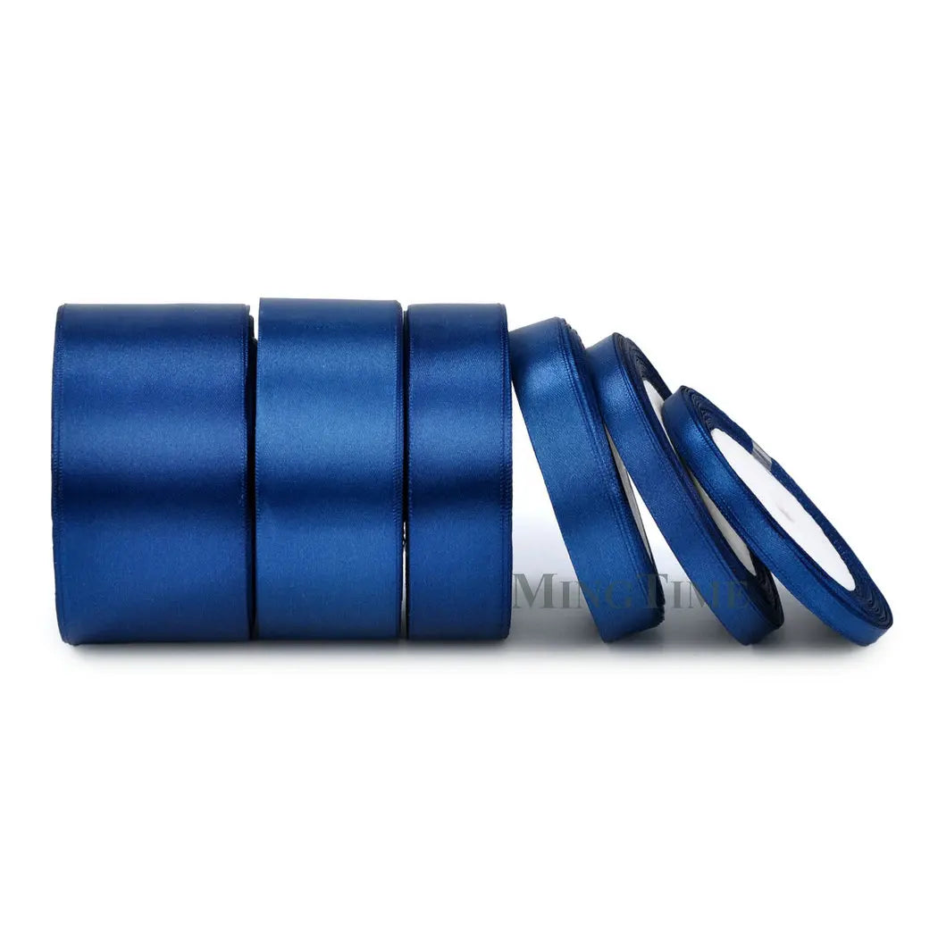 Satin Ribbon 25 Yards - 6-50mm Width Polyester Ribbon for Crafts, Gifts & Weddings