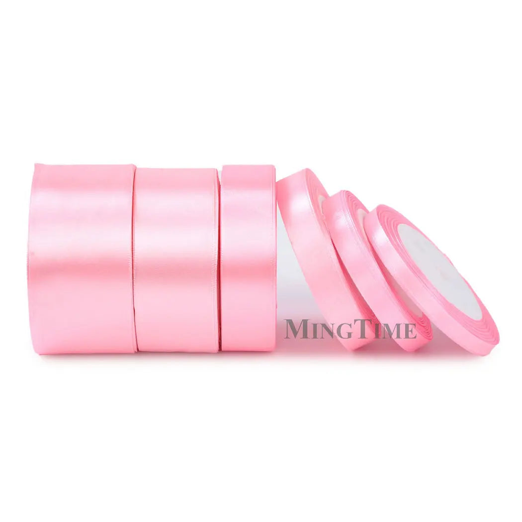Satin Ribbon 25 Yards - 6-50mm Width Polyester Ribbon for Crafts, Gifts & Weddings