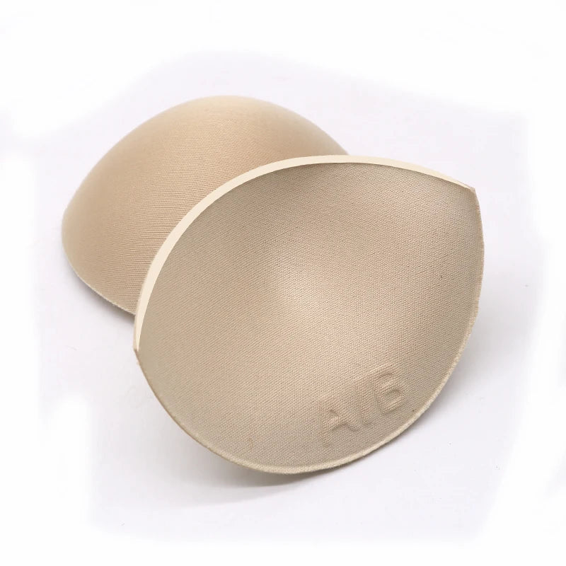 2-Pack Soft Sponge Bra Pads - Removable Push-Up Inserts for Bras, Bikinis & Swimsuits