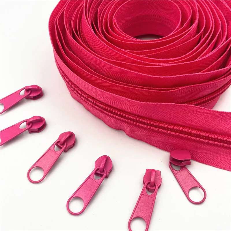 Nylon Zippers Rolls, 5# sold in 5 metre rolls - Auto-lock Zipper Slide