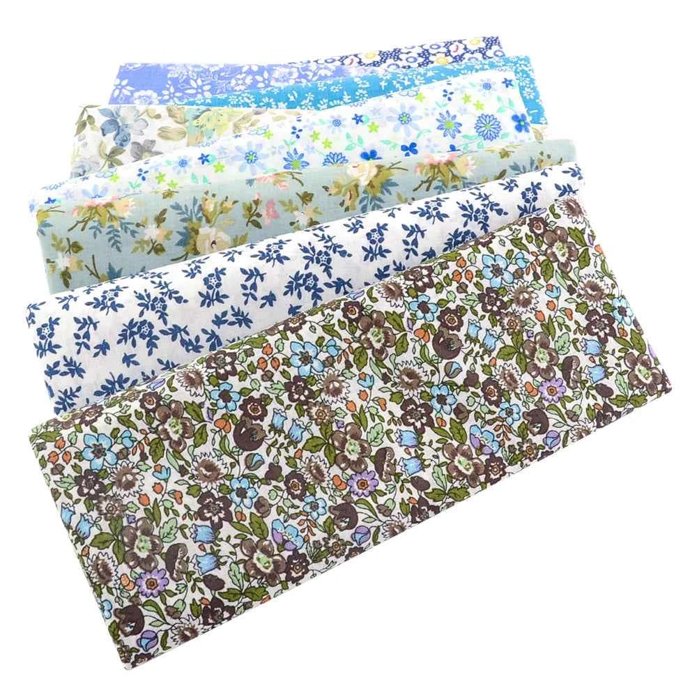 8-Pack Multicolor Cotton Fabric Squares - Printed Charm Packs for Quilting & Patchwork