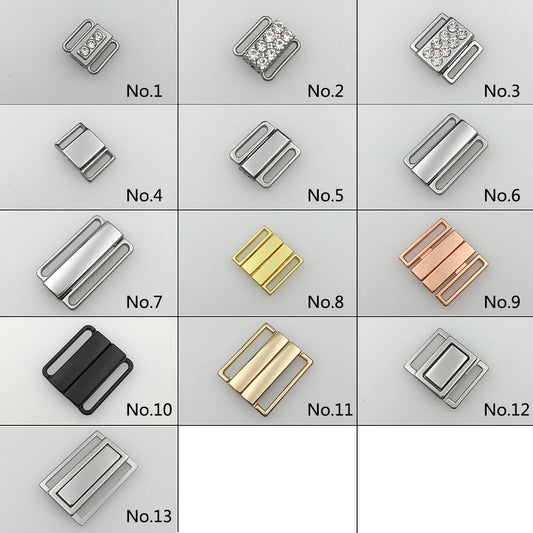 5 Sets Bra Front Closure Clips - Metal Clickers for Bras, Swimwear & Bikinis