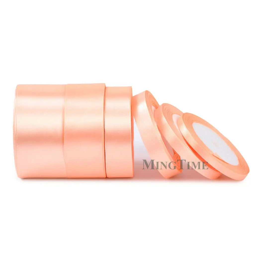 Satin Ribbon 25 Yards - 6-50mm Width Polyester Ribbon for Crafts, Gifts & Weddings