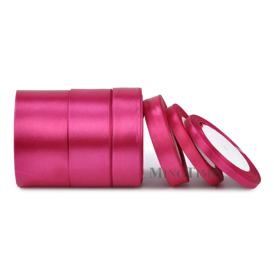 Satin Ribbon 25 Yards - 6-50mm Width Polyester Ribbon for Crafts, Gifts & Weddings