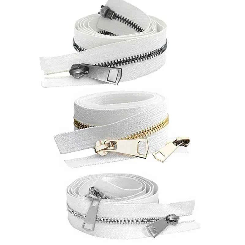 5# Open-End Metal Zippers with Double Sliders - 20-80cm Colorful Zippers for Jackets & Bags