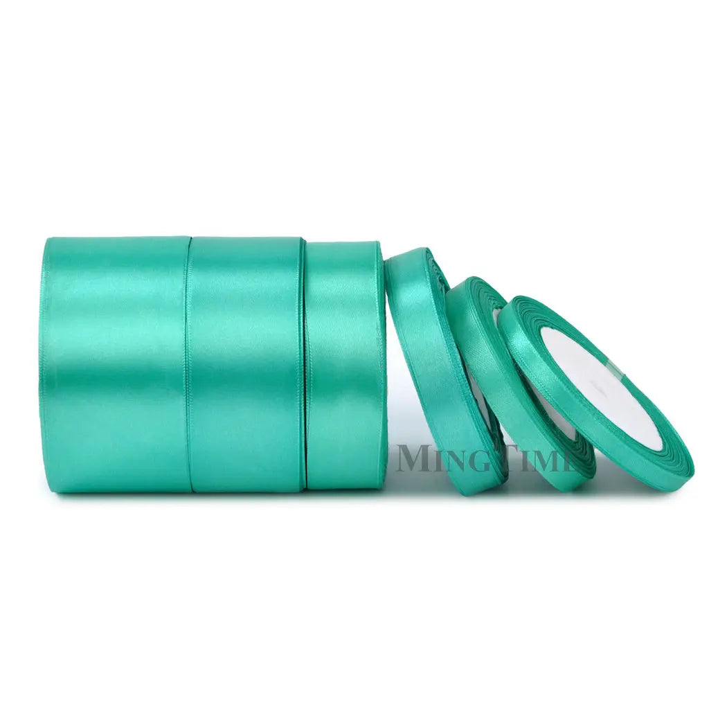 Satin Ribbon 25 Yards - 6-50mm Width Polyester Ribbon for Crafts, Gifts & Weddings