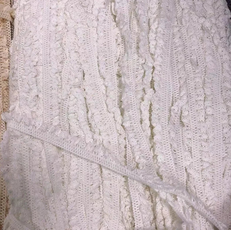 10 Meters Cotton Elastic Lace Trim 16mm - Stretchy Lace for Lingerie & Garments