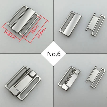 5 Sets Bra Front Closure Clips - Metal Clickers for Bras, Swimwear & Bikinis