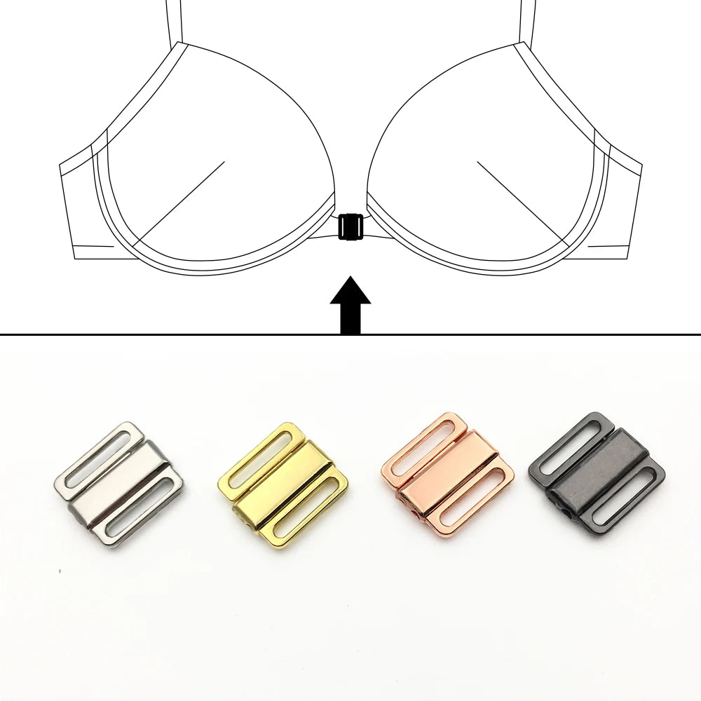5 Sets Bra Front Closure Clips - Metal Clickers for Bras, Swimwear & Bikinis