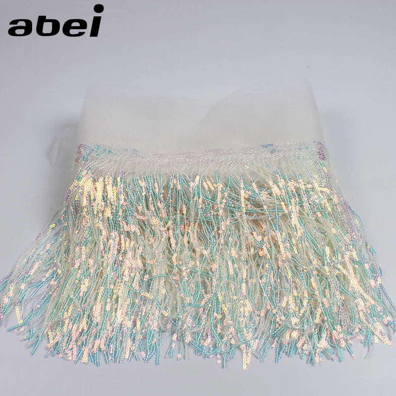 2 Yards Sequin Tassel Lace Ribbon 30cm -  Party Dress Trim